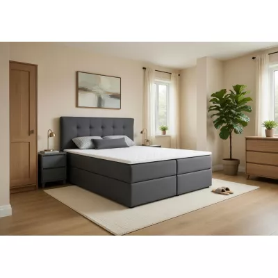 Doppelbett 180x200 mit Stauraum STIG 2 - grau