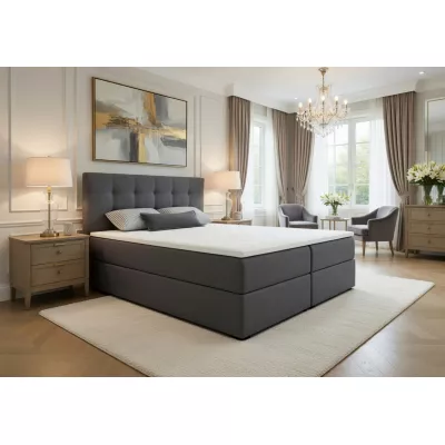 Doppelbett 180x200 mit Stauraum STIG 2 - grau