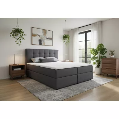 Doppelbett 180x200 mit Stauraum STIG 2 - grau