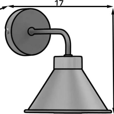 DETMER Wandstrahler - Schwarz/Gold