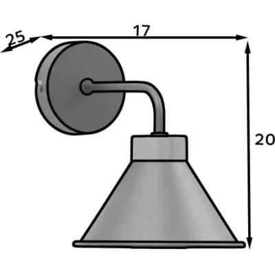 DETMER Wandstrahler - Schwarz/Gold