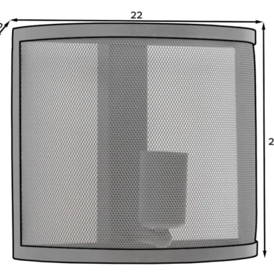 Moderne Wandleuchte GORMAR – schwarz