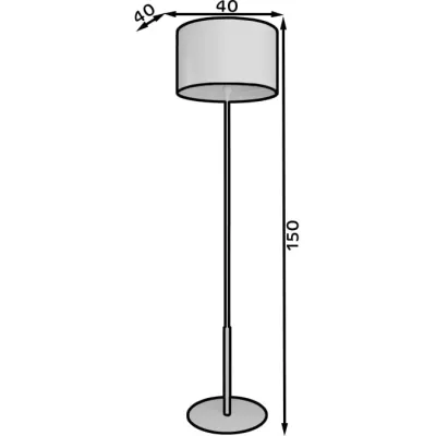 Skandinavische Stehlampe VESPILLO - weiß