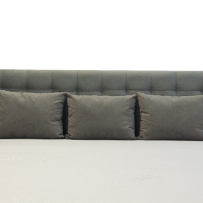 Soffio Polsterbett mit Stauraum Hellgrau 160 x 200