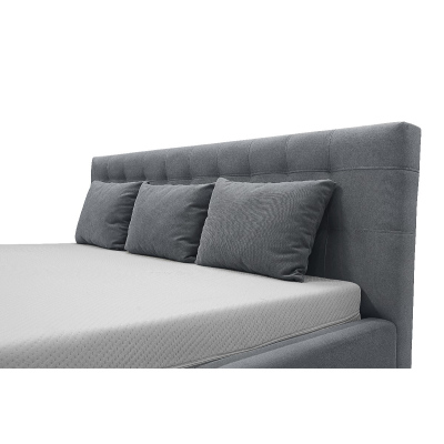 Soffio Polsterbett mit Stauraum Hellgrau 160 x 200