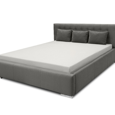 Soffio Polsterbett mit Stauraum Hellgrau 160 x 200