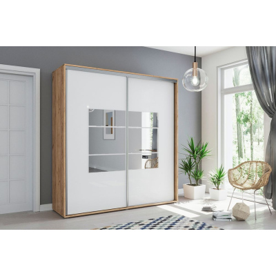 Kleiderschrank mit Spiegel ANASTACIO, Breite 150 cm, Höhe 215 cm
