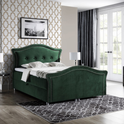 Magisches rustikales Bett Bradley Lux 120x200, grün