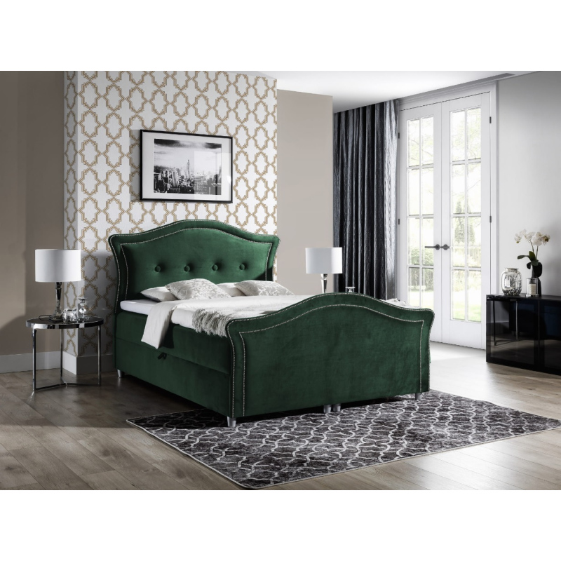 Magisches rustikales Bett Bradley Lux 120x200, grün