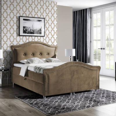 Magisches Landhausbett Bradley Lux 120x200, hellbraun + Matratzenauflage