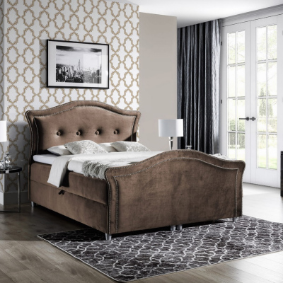 Magisches Landhausbett Bradley Lux 120x200, braun + Matratzenauflage