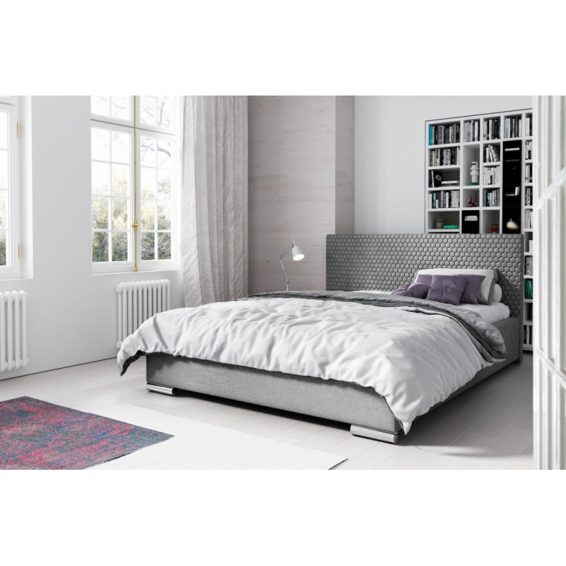 Elegantes Polsterbett Champ 120x200, grau