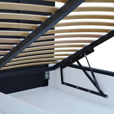 Elegantes Polsterbett Champ 120x200, grau