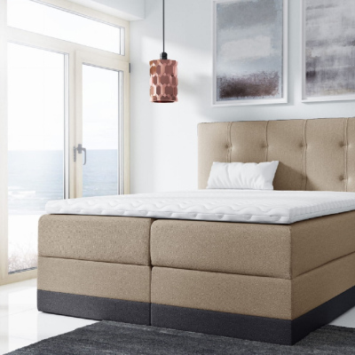 Einzelbett Tory, gepolstert, 120 x 200 cm, beige