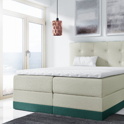 Einzelbett Tory, gepolstert, 120x200 cm, grün