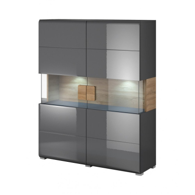 Hohe Vitrine COLORADO, anthrazit