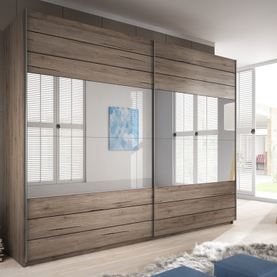Großer Schrank SÁRA 270 cm, San Remo Eiche
