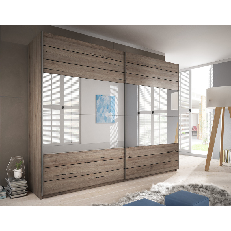 Großer Schrank SÁRA 270 cm, San Remo Eiche