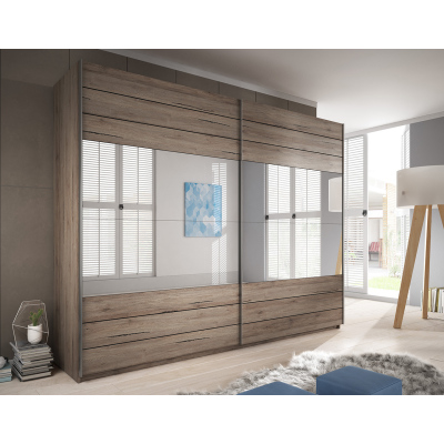 Großer Schrank SÁRA 270 cm, San Remo Eiche
