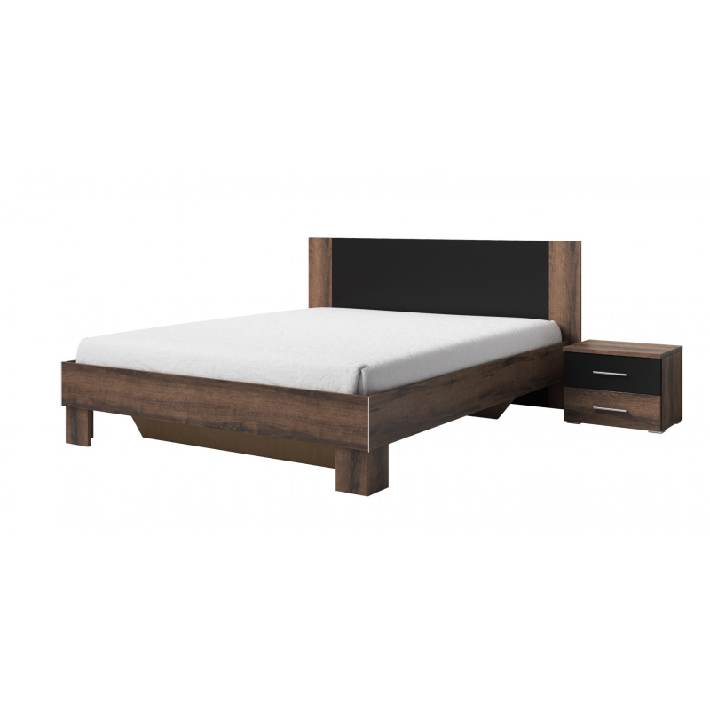 Bett mit Nachttischen BEATA 160x200, Eiche Monastery