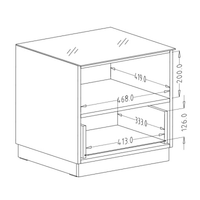 Kleiner TV-Schrank mit Schublade HEIKO, grau
