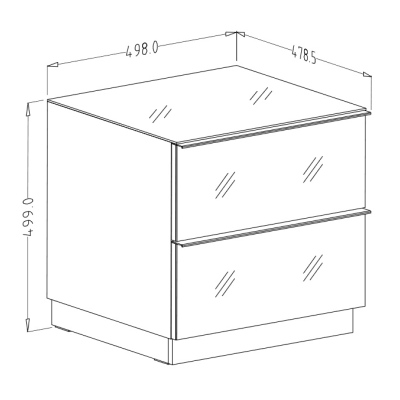 Kleiner TV-Schrank HEIKO, grau