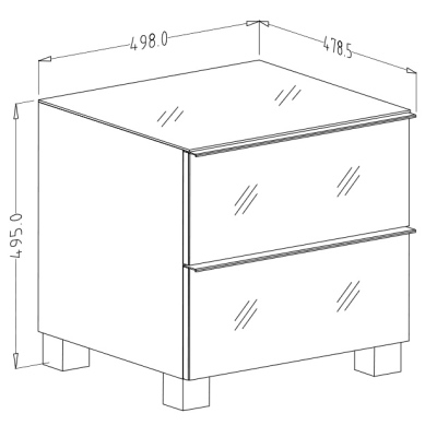 Kleiner TV-Schrank HEIKO, grau