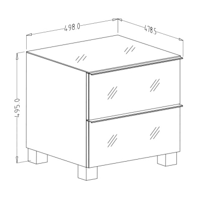 Kleiner TV-Schrank HEIKO, grau