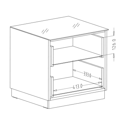Kleiner TV-Schrank HEIKO, grau
