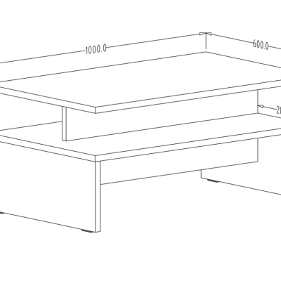 Moderner Couchtisch BRYCE, Beton