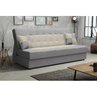 Sofa mit Klappmechanismus MALENA, grau + beige