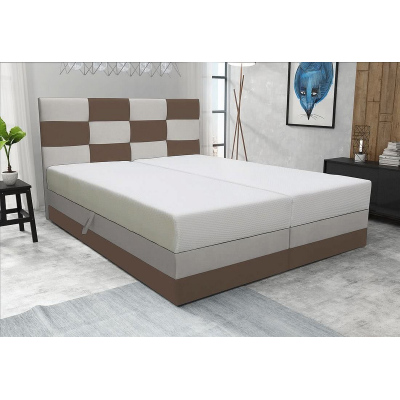 Designbett MARLEN 140x200, Braun + Beige