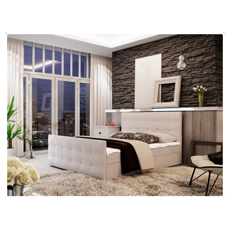 Polsterbett VASILISA II 140x200, Beige