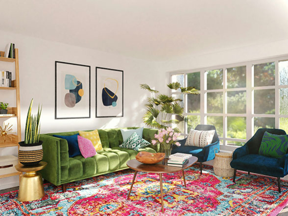 Eine Einrichtung im Dopamin-Design wird Ihnen garantiert Freude bereiten